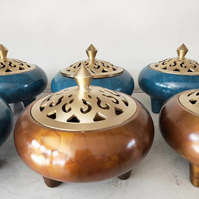 妙緣雕塑 定制銅鐵香爐，融合傳統(tǒng)工藝與創(chuàng)意設(shè)計